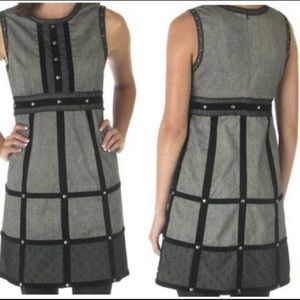 Anna Sui x Target Herringbone Studded Gray Dress
